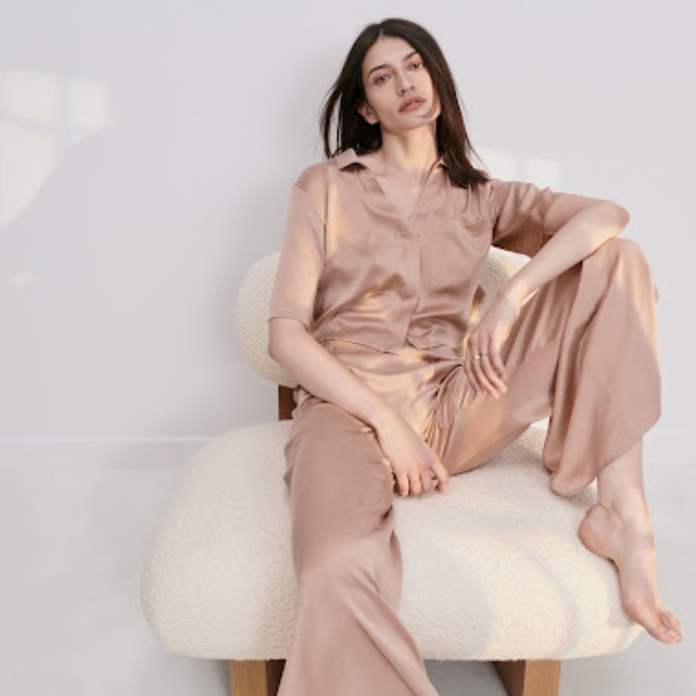 Lunya washable silk pajama pant set